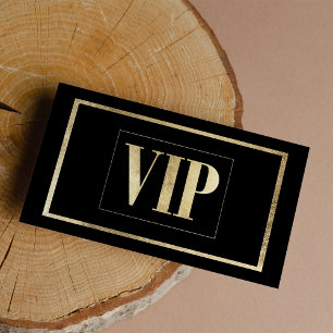 Visite Membre de club de la carte VIP glam or noir de lux