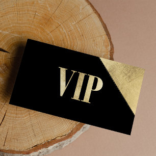 Visite Membre du club de carte VIP en or noir géométrique