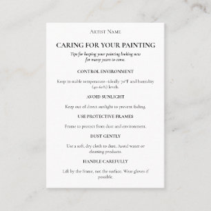Visite Merci de carte de soins de peinture modifiable