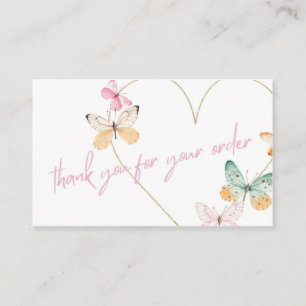 Visite Merci pour votre carte de commande   Papillon & Co