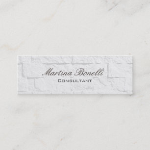 Visite Mini Calligraphie Mur Brick Skinny Clear Carte de visit
