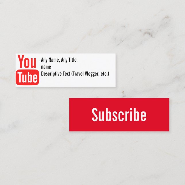 Visite Mini Carte de base des médias sociaux (Devant / Derrière)