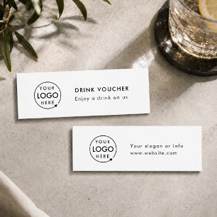 Visite Mini Carte de bon de boisson   Billet de bar d'événemen