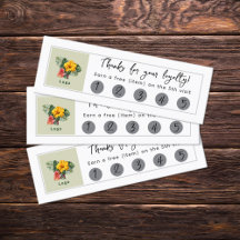 Carte de fidélité de produit gratuit après 5 visit