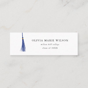 Visite Mini Carte de nom de la Marine Blue Tassel Graduation