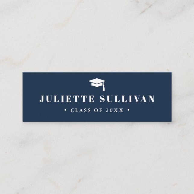 Visite Mini Carte de nom de remise de diplômes | Carte à insér (Devant)