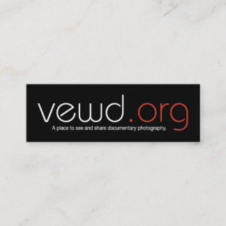 Visite Mini Carte de photographe de médias de Vewd - maigre
