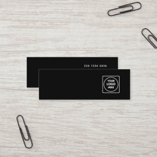 Visite Mini Carte de Présentation de Boucle d'Oreille Noir   L