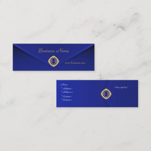 Visite Mini Carte de profil Business Rich Blue Velvet Jewel 2