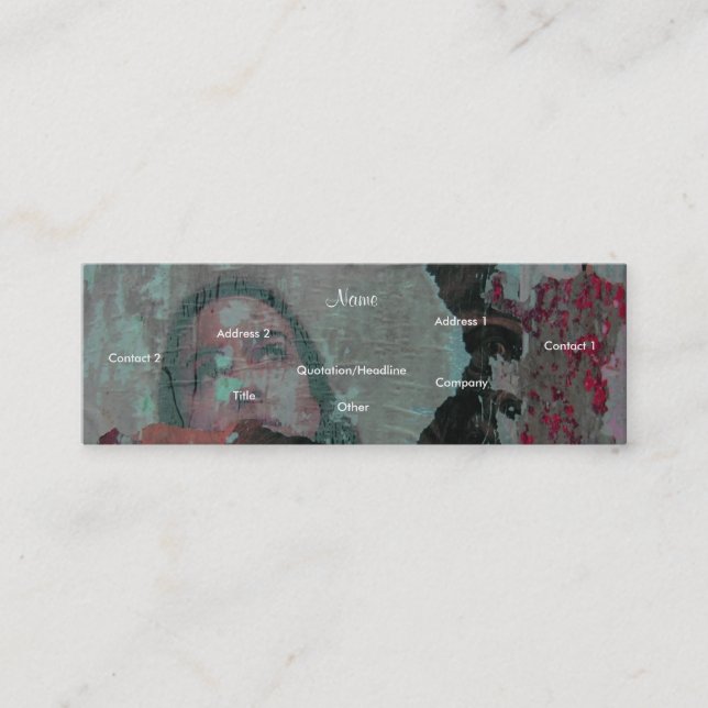 Visite Mini Carte de profil d'artiste - personnalisable (Devant)