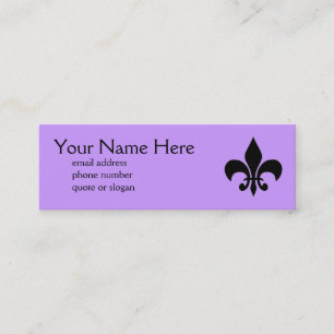Visite Mini Carte de profil de Fleur de Lis Skinny