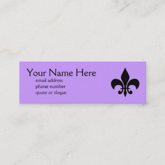 Visite Mini Carte de profil de Fleur de Lis Skinny