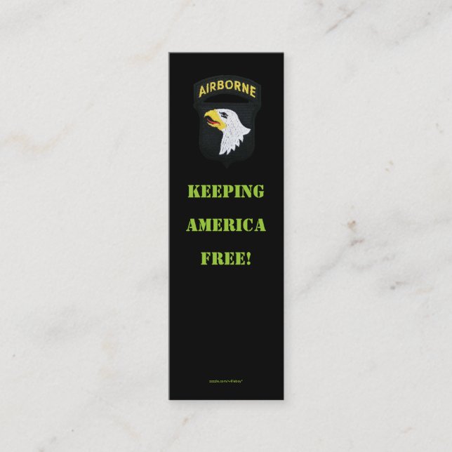 Visite Mini Carte de profil de la 101e division aéroportée (Devant)