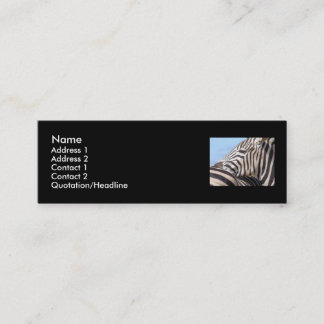 Visite Mini Carte de profil de zèbre