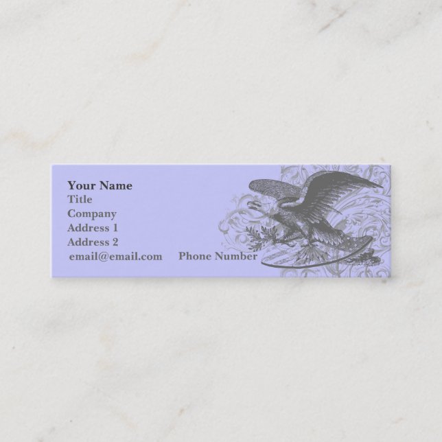 Visite Mini Carte de profil d'Eagle d'Américain (Devant)