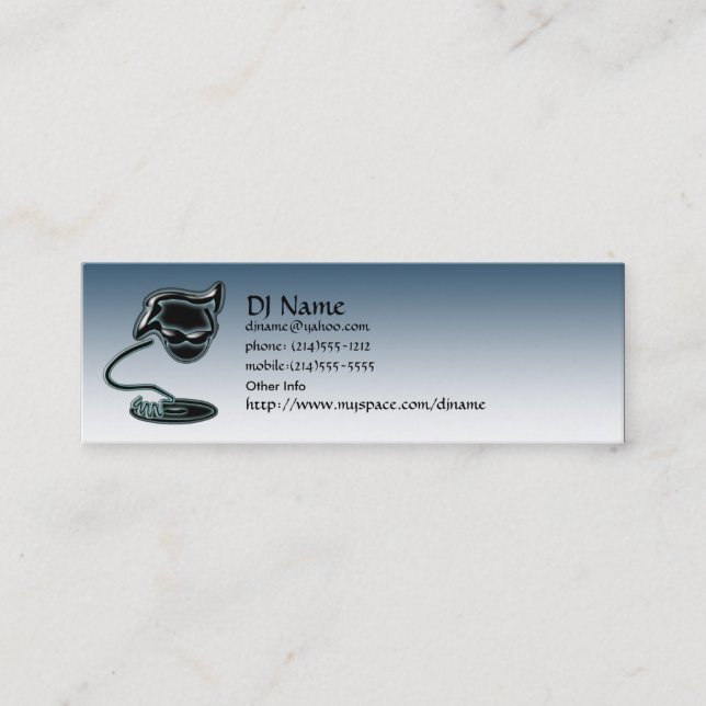 Visite Mini Carte de profil du DJ (Devant)