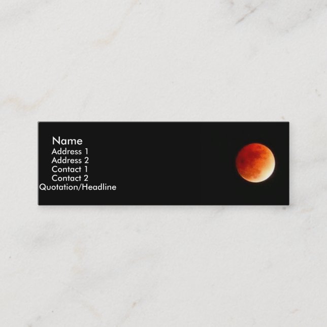 Visite Mini Carte de profil Eclipse Moon (Devant)