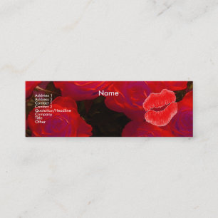 Visite Mini Carte de profil "Maquilleur" Red Roses II
