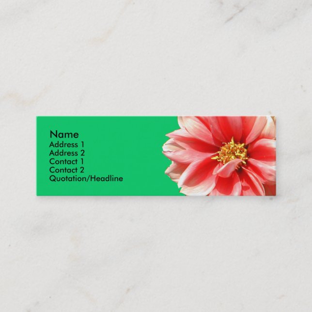 Visite Mini Carte de profil Pink Dahlia (Devant)