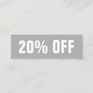 Visite Mini Carte de réduction minimaliste gris moderne simple