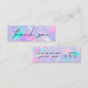 Visite Mini carte de réduction opale violet gemstone