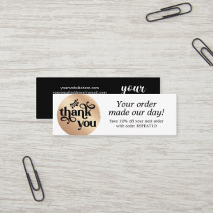 Visite Mini Carte de remerciements de cercle d'ordre personnal