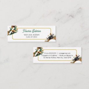 Visite Mini Carte de voeux de remise de diplôme Moderne Golden