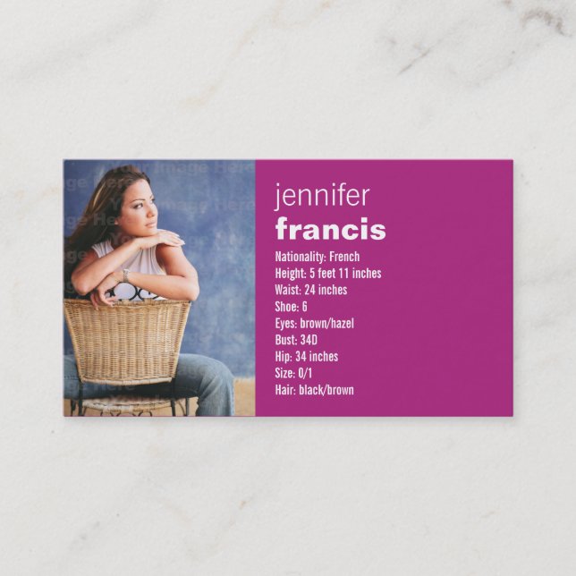 Visite Mini carte d'élém. de croisement rose (Devant)