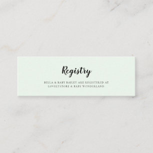 Visite Mini Carte d'enregistrement de Baby shower d'ours d'aqu