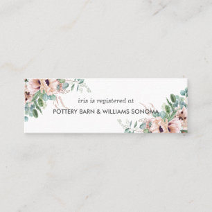 Visite Mini Carte d'enregistrement de la nuptiale florale Blus