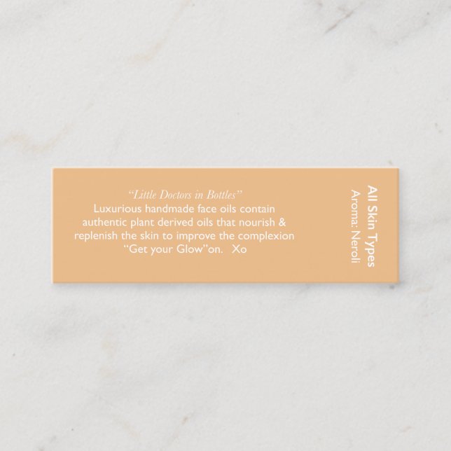 Visite Mini Carte d'ingrédient de Neroli (Devant)
