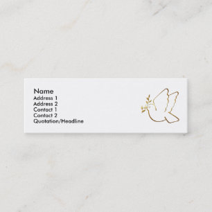 Visite Mini Carte faite sur commande de profil de colombe de