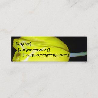 Visite Mini Carte jaune de profil de tulipe