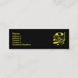 Visite Mini Carte jaune musicale de profil