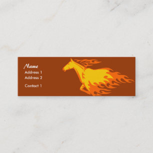 Visite Mini Carte maigre de profil - cheval flamboyant