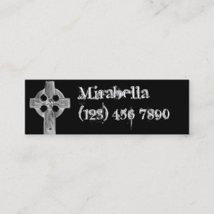 Visite Mini Carte maigre de profil de pierre tombale croisée