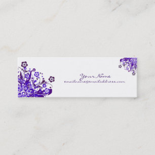 Visite Mini Carte maigre de profil - fleurs de
