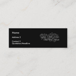 Visite Mini Carte noire de signet de membre d'étalage d'auteu