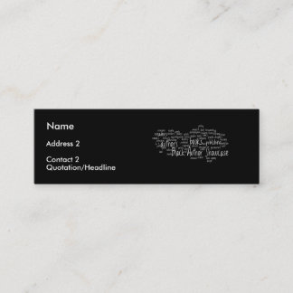 Visite Mini Carte noire de signet de membre d'étalage d'auteur