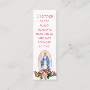 Visite Mini Carte sainte religieuse de mère de Vierge bénie