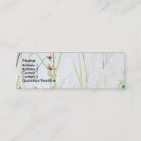 Carte simple de profil d'herbe/fleurs