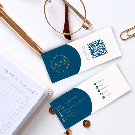 Visite Mini Elegant Broker de propriété QR Code Carte de visit