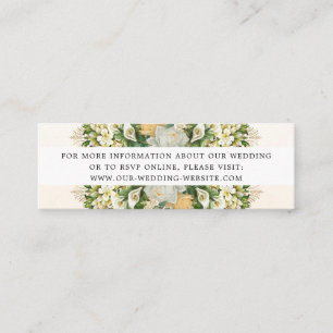 Visite Mini Elégant site de Mariage Floral Blanc carte RSVP