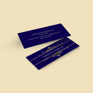 Visite Mini Graduation Gold Ornament Élégante carte de nom