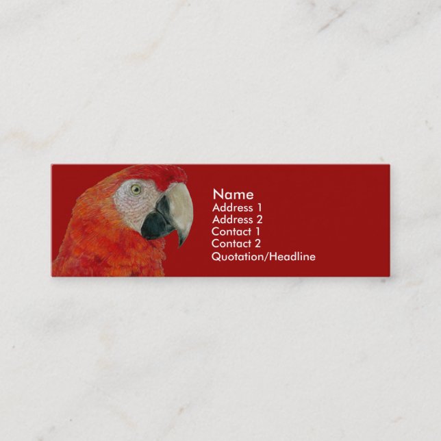 Visite Mini Modèle de carte de profil - ara (Devant)