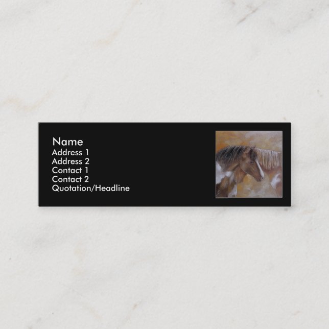 Visite Mini Modèle de carte de profil - chevaux (Devant)