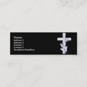 Visite Mini Noir avec la carte bleue de profil de croix et de