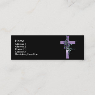 Visite Mini Noir avec la carte pourpre de profil de croix et