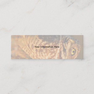 Visite Mini profil ou carte de visite, creusant le hibou