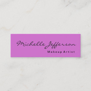 Visite Mini Slim élégant orchidée violet artiste Carte de visi
